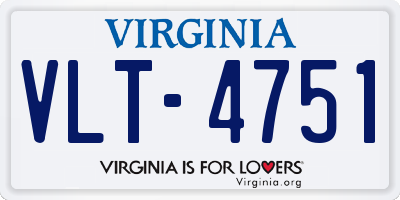 VA license plate VLT4751