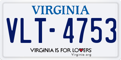 VA license plate VLT4753