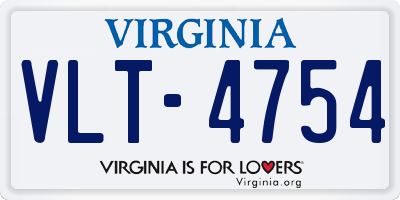 VA license plate VLT4754
