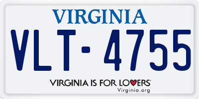 VA license plate VLT4755