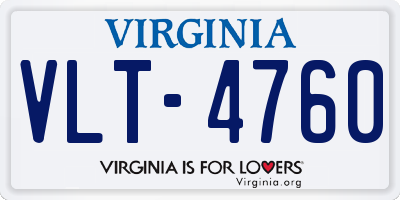 VA license plate VLT4760