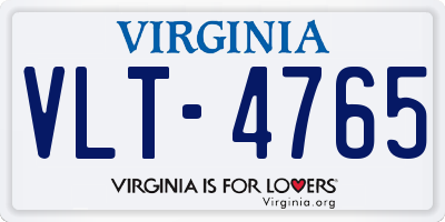 VA license plate VLT4765