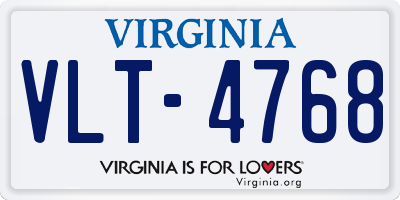 VA license plate VLT4768