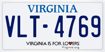 VA license plate VLT4769
