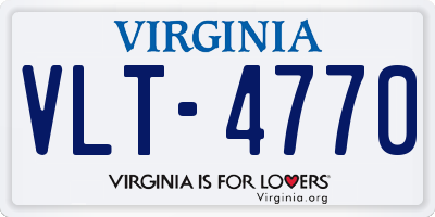 VA license plate VLT4770
