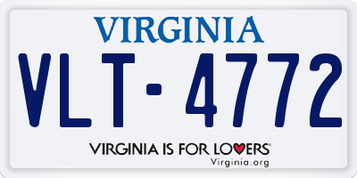 VA license plate VLT4772