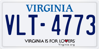 VA license plate VLT4773