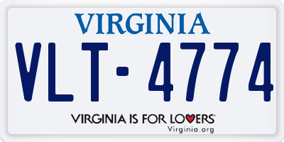 VA license plate VLT4774
