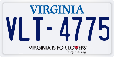 VA license plate VLT4775
