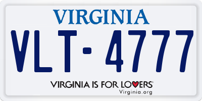 VA license plate VLT4777