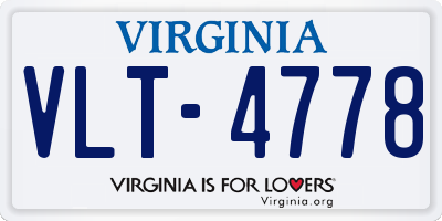 VA license plate VLT4778