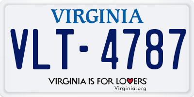 VA license plate VLT4787