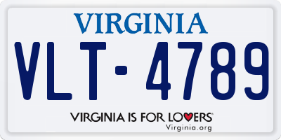 VA license plate VLT4789