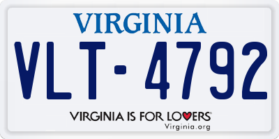 VA license plate VLT4792