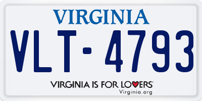 VA license plate VLT4793