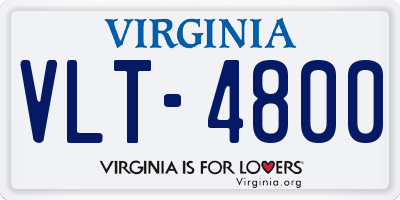 VA license plate VLT4800