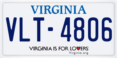 VA license plate VLT4806