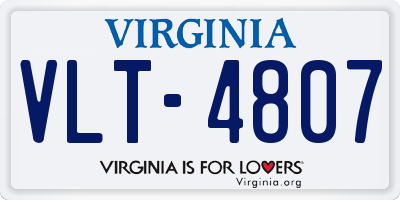 VA license plate VLT4807