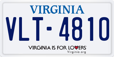 VA license plate VLT4810