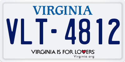 VA license plate VLT4812