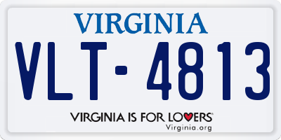 VA license plate VLT4813