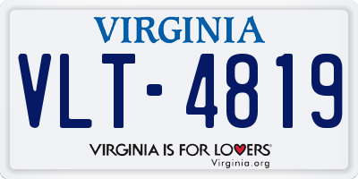 VA license plate VLT4819