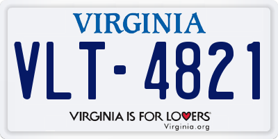 VA license plate VLT4821