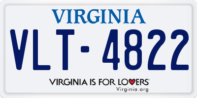 VA license plate VLT4822