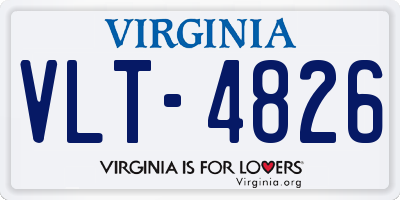 VA license plate VLT4826