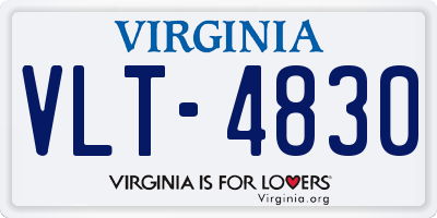 VA license plate VLT4830