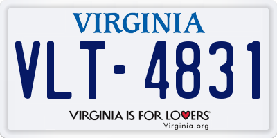 VA license plate VLT4831