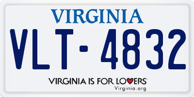 VA license plate VLT4832