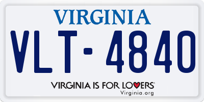 VA license plate VLT4840