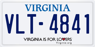 VA license plate VLT4841