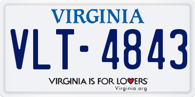 VA license plate VLT4843