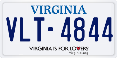 VA license plate VLT4844