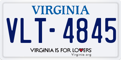 VA license plate VLT4845