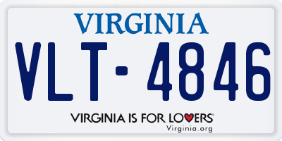 VA license plate VLT4846