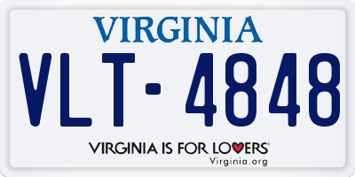 VA license plate VLT4848