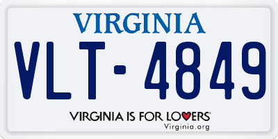 VA license plate VLT4849