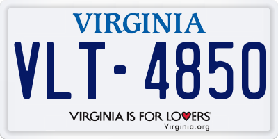 VA license plate VLT4850