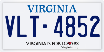 VA license plate VLT4852