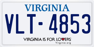 VA license plate VLT4853