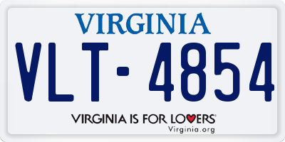 VA license plate VLT4854