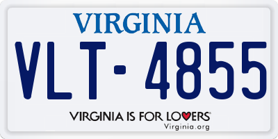 VA license plate VLT4855