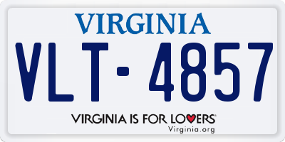 VA license plate VLT4857