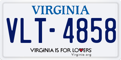 VA license plate VLT4858