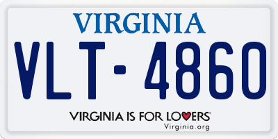 VA license plate VLT4860