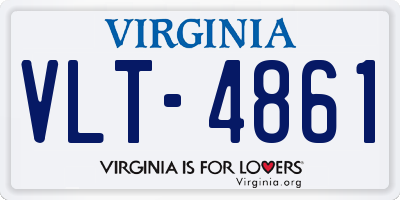 VA license plate VLT4861