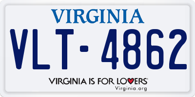 VA license plate VLT4862